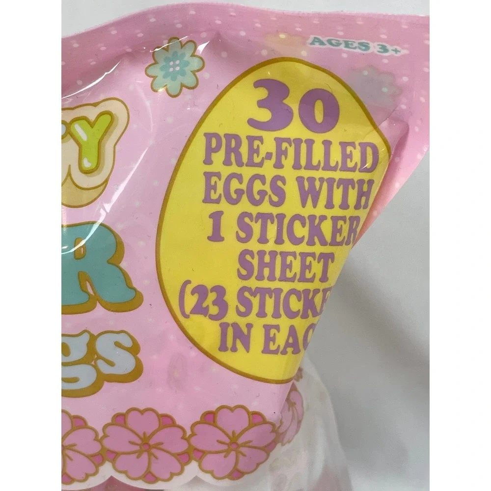 New Hello Kitty Sticker Easter‎ Eggs 30pc Pre-Filled Hunt
